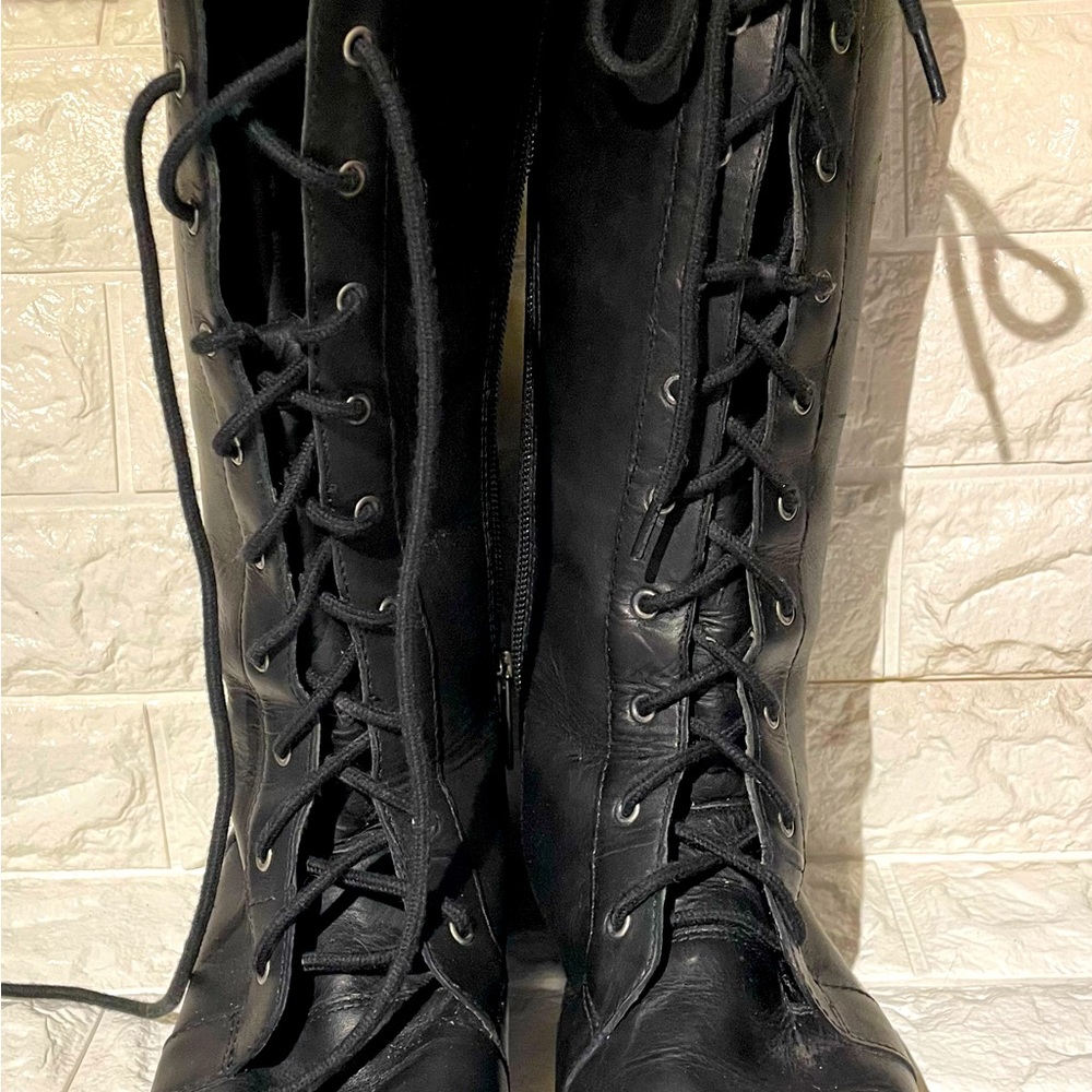 HARLEY-DAVIDSON LACE UP LEATHER BOOTS 8.5